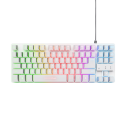 Trust teclado mouse y almohadilla gamer color blanco en español - 25233