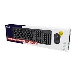 Trust combo de teclado y mouse inalámbricos y silenciosos ES ODY II - 25020
