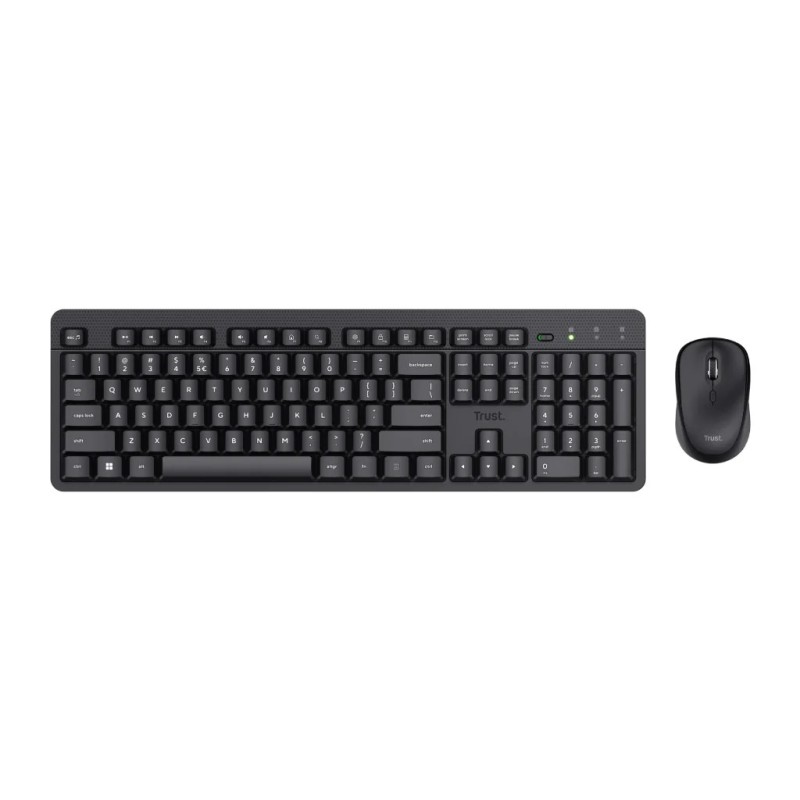 Trust combo de teclado y mouse inalámbricos y silenciosos ES ODY II - 25020