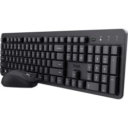 Trust combo de teclado y mouse inalámbricos y silenciosos ES ODY II - 25020