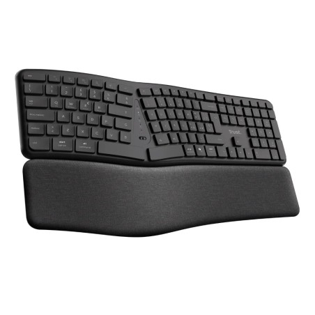Trust keyra teclado inalambrico multidispositivo ergonomico US - 25459