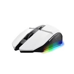 Trust  mouse gaming inalambrico GXT 110 Felox recargable con iluminación LED multicolor blanco - 25069