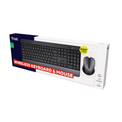 Trust teclado y mouse inalambrico eco en español teclas y botones silenciosos - 24531