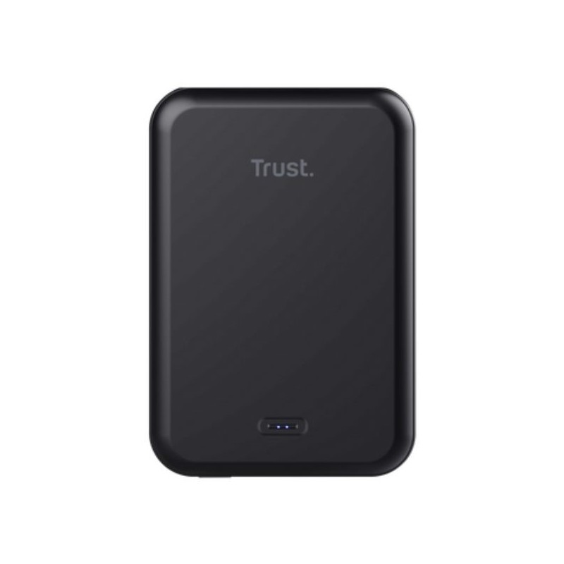 Trust banco de energia inalambrico 5000 mah color negro batería magnética iPhone 12 superior - 24877