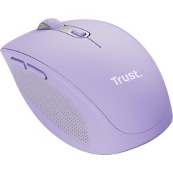 Trust mouse inalambrico recargable color lila silencioso - 25384