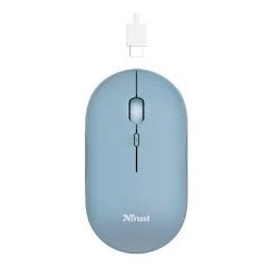 Trust  mouse recargable inalambrico silencioso color azul - 24126