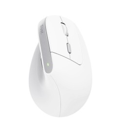 Trust mouse vertical ergonomico inalambrico Bayo color blanco recargable - 25398
