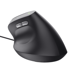 Trust mouse ergonomico alambrico color negro angulo vertical - 25144