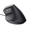 Trust mouse ergonomico alambrico color negro angulo vertical - 25144