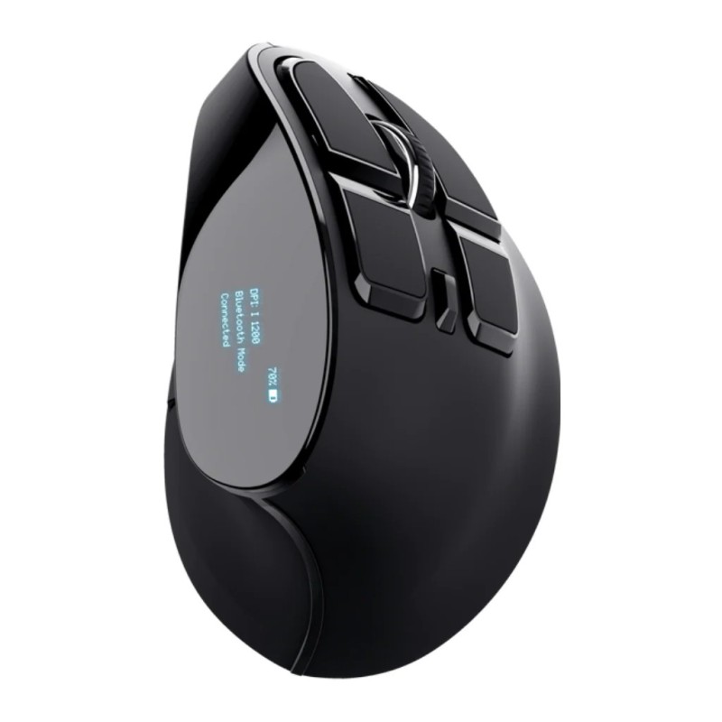Trust mouse ergonomico inalambrico recargable color negro - 23731