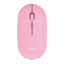 Trust  mouse recargable inalambrico silencioso color rosa con - 24125