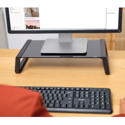 Trust monta soporte para monitor de cristal templado negro - 25271