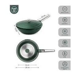 Westinghouse caserola baja Performance verde 28cm WCCW0095028SG