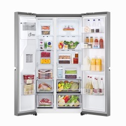 LG Refrigerator Side by Side 27 pc con dispensador silver VS27LWID