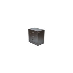 Kenneth Cole gavetero 3 niveles color negro-W60.5 x H61 x D40 cm-KCWD20220510-B