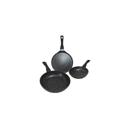 Westinghouse juego sartenes 3 piezas aluminio forjado acabado en mármol antiadherente - WCCS000903DMBB