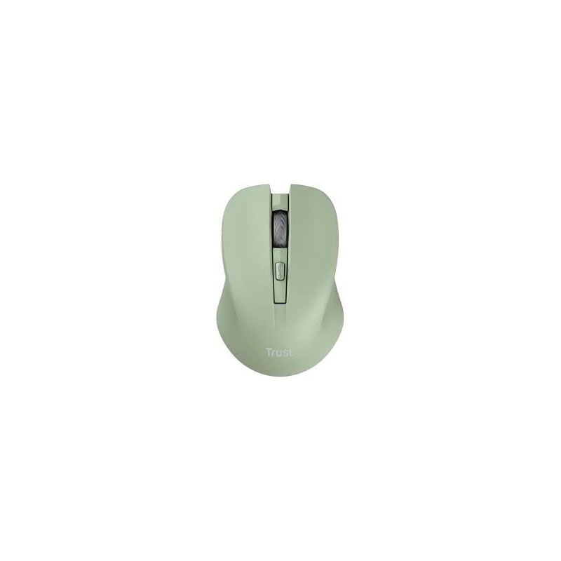 Trust mouse inalambrico eco  color verde claro silencioso - 25042