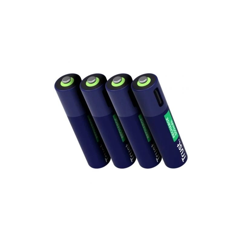 Trust pilas AAA recargables en USB-C 4 pack - 25671