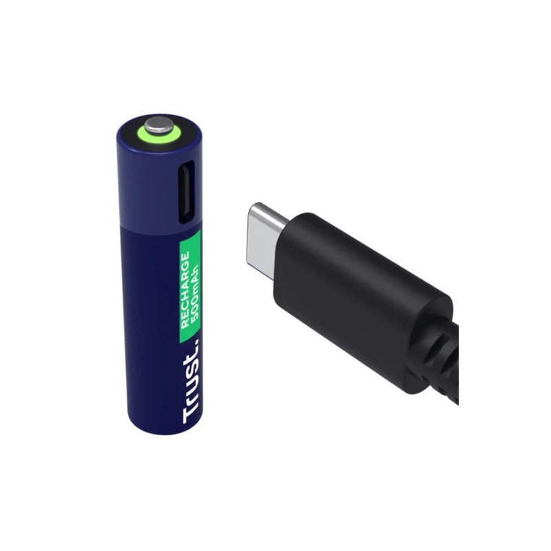 Trust pilas AAA recargables en USB-C 4 pack - 25671
