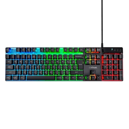 Trust teclado gamer color negro iluminado en español - 23823