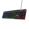 Trust teclado gamer color negro iluminado en español - 23823