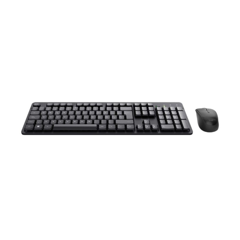 Trust combo teclado y mouse inalambrico silencioso TKM-360 en español - 25356 CAJA MARRÓN