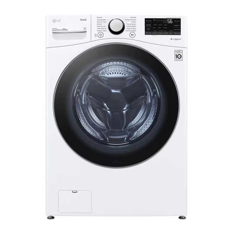 LG Lavadora Fornt  loading 22 kg white WM22WV26R