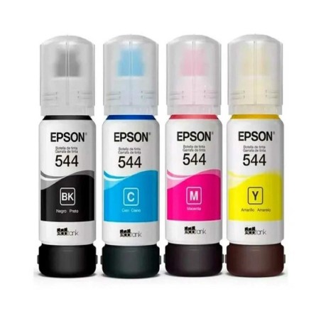 Epson botella de tinta T544 pack completo 4 Colores negro cian magenta y amarillo - T544520-4P