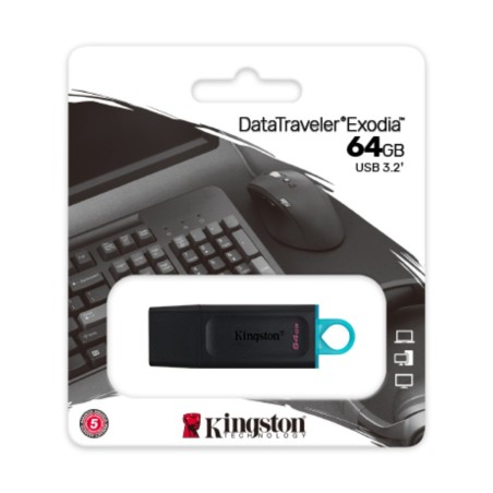 Kingston usb data traveler exodia USB 3.2 negro - DTXS/64GB