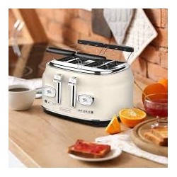 Westinghouse tostadora retro de 4 rebanadas color champam - WKTT809WH