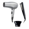 Remington combo secador + plancha de cabello  titaniun - S4A500-D3019-F