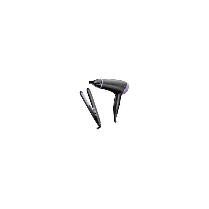 Remington combo secadora essential + plancha de cabello - D3016GP-110F