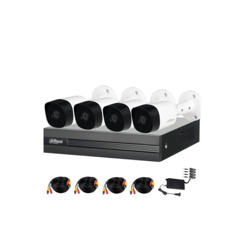 Dahua cooper 5MP 4 camaras 4ch HDCVI KIT -Spn-KIT/XVR1B04H-I/4-B2A51N-0280B-S2
