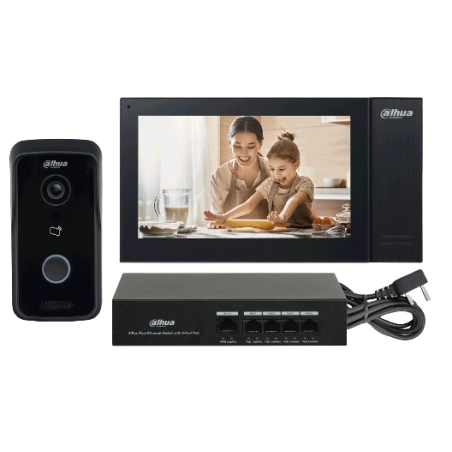 Dahua kit de video intercomunicador IP- DHI-KTP02/DHI-VTO2111D-P-S3/DHI-VTH2421FB-P-  1.0.01.15.12447-0005