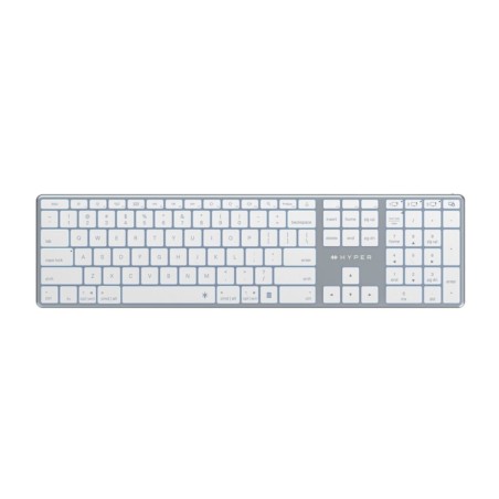 Targus teclado hyper bluetooth compatible con macOS & Windows, iPadOS & Android, ChromeOS en blanco - HS2310US