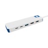 Targus hub hyper flex 9 puertos USB-C + HDMI + MicroSD en blanco - HD4103BUGL