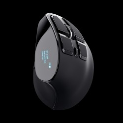 Trust mouse ergonomico inalambrico recargable color negro - 23731