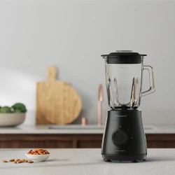 Frigidaire Licuadora 1.5lt 500W cuerpo de plástico color granito negro vaso de vidrio FBS20