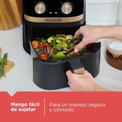 Black + Decker freidora de aire con perillas gris - AFBD42-3BDLA