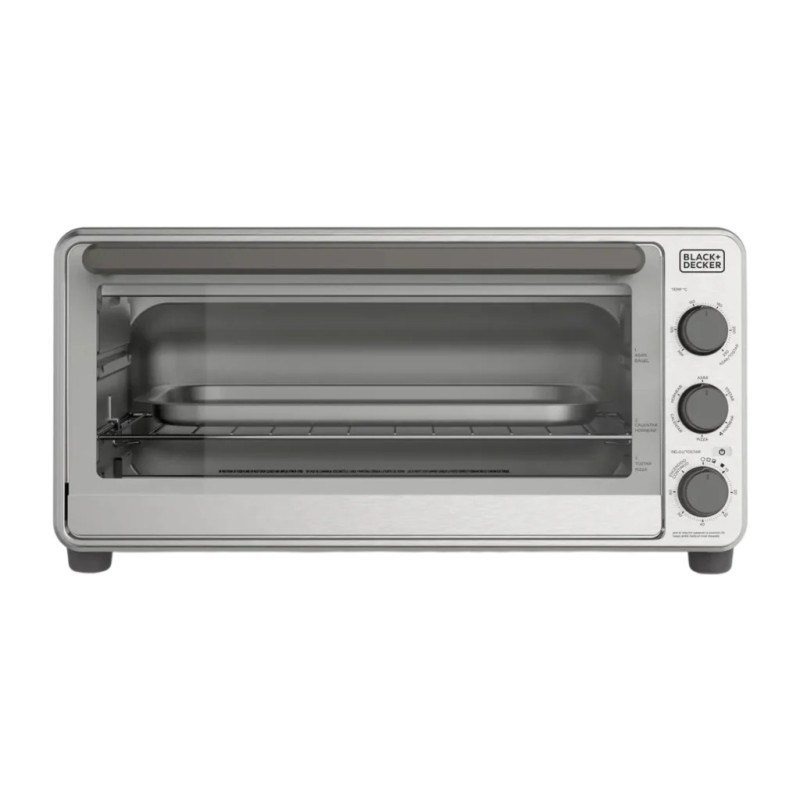 Black + Decker horno tostador 15 lts extra ancho color gris - TO8230-0GDLA