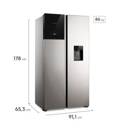 Frigidaire refrigerador side by side 19 pies  Inverter con dispensador FRS19F3N5BI