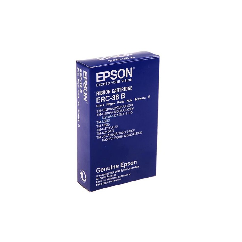 Epson cinta negra para ERC-30/34/38/M 115/119/133/TM-200/300/U200/U210/U220/U370    ERC38B
