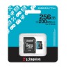 Kingston tarjeta de memoria flash micro SD canvas GO plus Gen 4 200MB/s A2 U3 V30 tarjeta con adaptador - SDCG4/256GB
