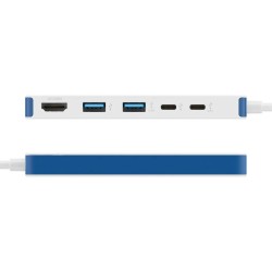Targus hub hyper flex 5 puertost USB-C en blanco - HD4101BUGL