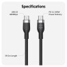Targus cable de carga hyper USB-C 2.0  silicona 240W 3.3' negro - HJ4001BKGL