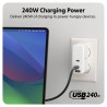 Targus cable de carga hyper USB-C 2.0  silicona 240W 3.3' negro - HJ4001BKGL