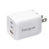 Targus cargador multi port GaN de pared 65W blanco -  APA11606TT