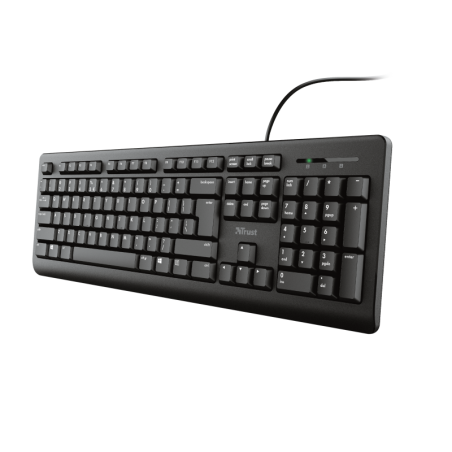 Trust teclado alambrico  primo usb negro 23883