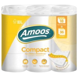 Amoos papel higienico compact doble hoja 266 H 12 rollos paq x 4 - H603212