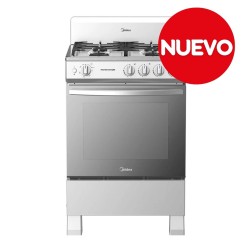 Midea Cocina De gas de 24" 4 quemadores Plateado MGS24FS1BIABG